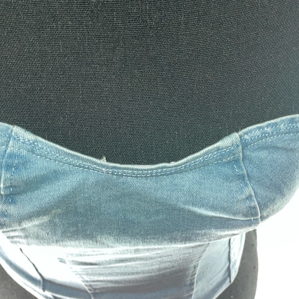 Shein MOD hanky hem tube denim top light wash - Picture 2 of 6